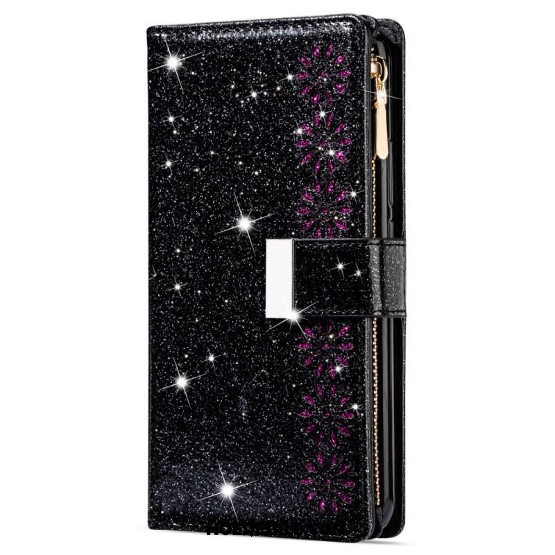 Leren Hoesje Samsung Galaxy S26 Portemonnee Met Pailletten Bescherming Hoesje
