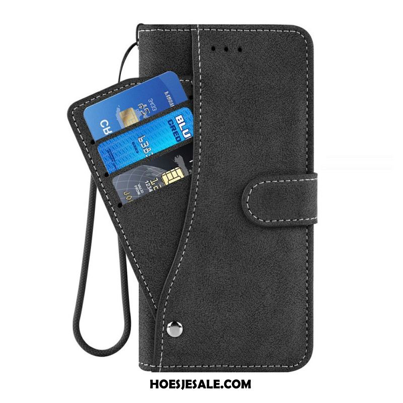 Leren Hoesje Samsung Galaxy S26 Retro Portemonnee Met Draaibare Kaarthouder Bescherming Hoesje