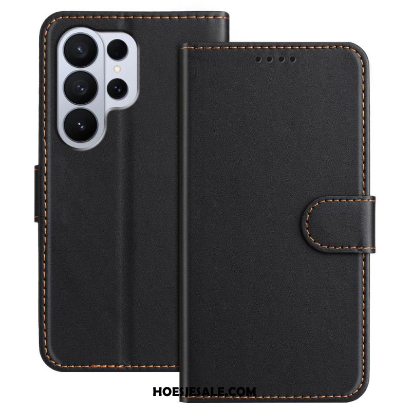 Leren Hoesje Samsung Galaxy S26 Ultra Stiksels