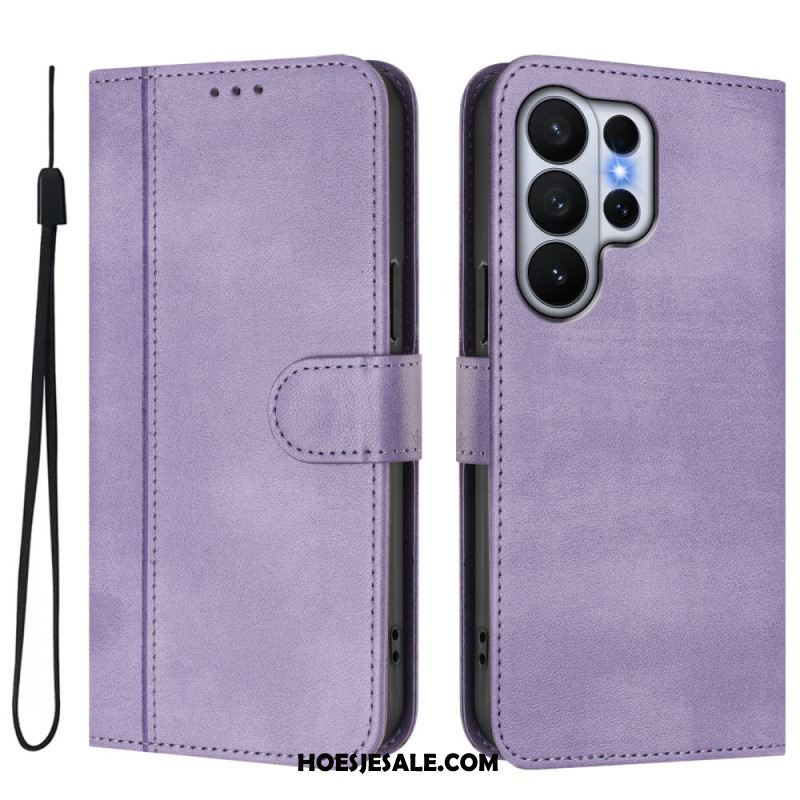 Leren Hoesje Samsung Galaxy S26 Ultra Vintage Design Bescherming Hoesje