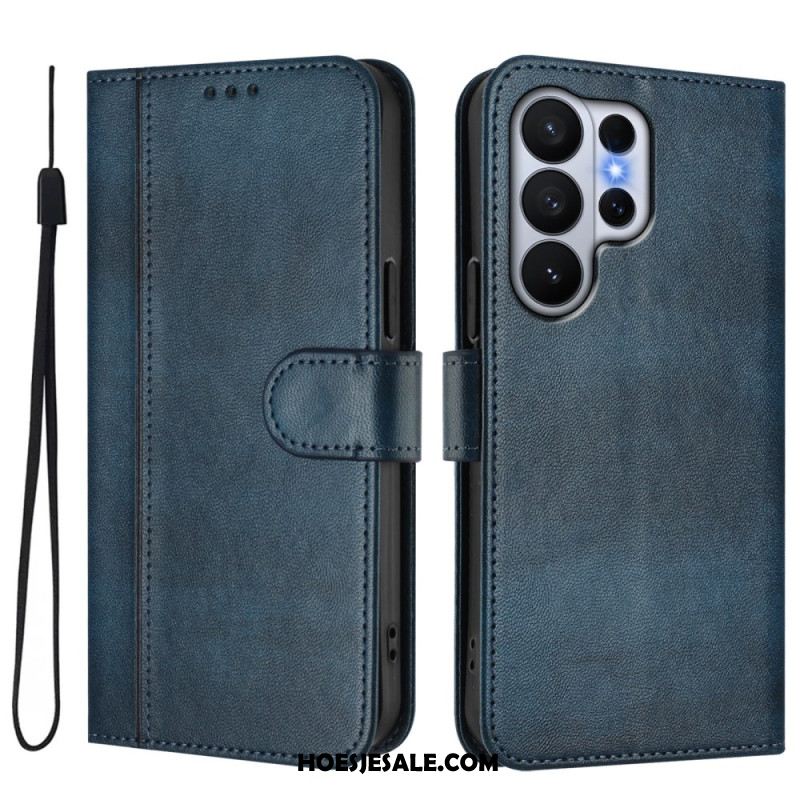 Leren Hoesje Samsung Galaxy S26 Ultra Vintage Design Bescherming Hoesje