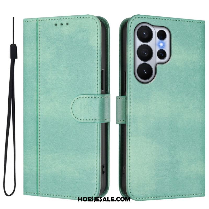 Leren Hoesje Samsung Galaxy S26 Ultra Vintage Design Bescherming Hoesje