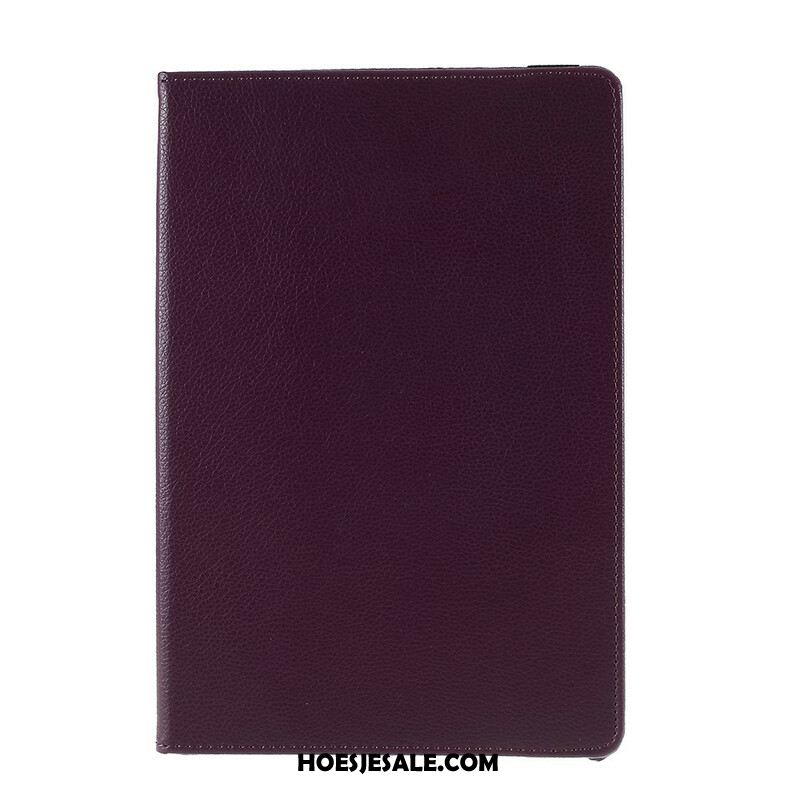 Leren Hoesje Samsung Galaxy Tab S10 Fe Plus Draaibare Lychee Kunstleren Hoes