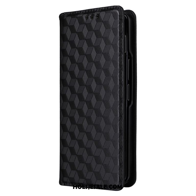 Leren Hoesje Samsung Galaxy Z Fold 6 Ruitpatroon Bescherming Hoesje