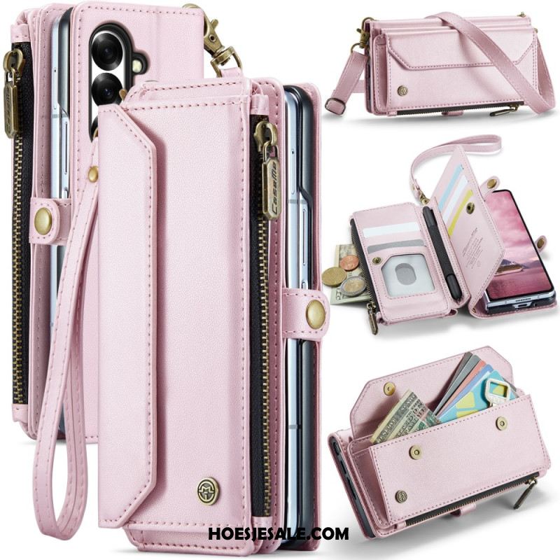 Leren Hoesje Samsung Galaxy Z Fold 7 Caseme Portemonnee Bescherming Hoesje