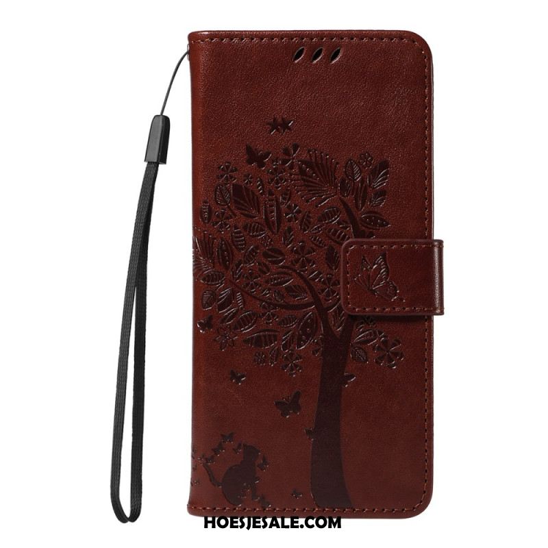 Leren Hoesje Sony Xperia 1 Vii Krabpaal Bescherming Hoesje