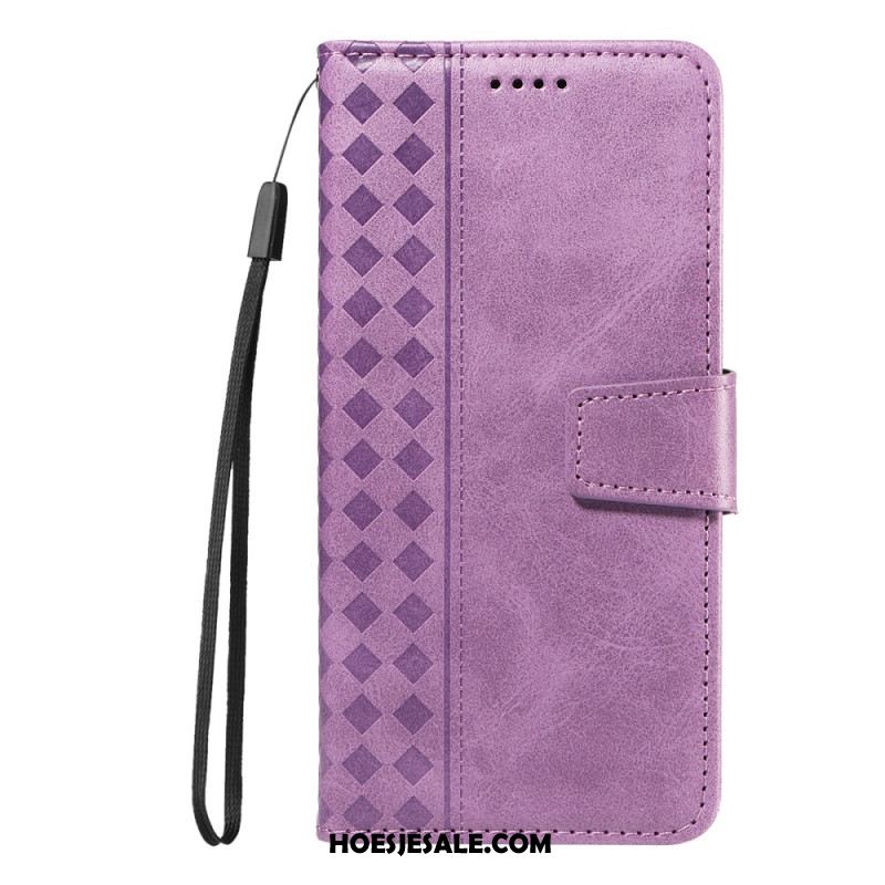 Leren Hoesje Sony Xperia 10 Vii Diamantpatroon