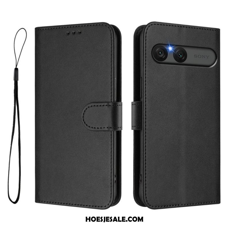 Leren Hoesje Sony Xperia 10 Vii Leer-effect Bescherming Hoesje