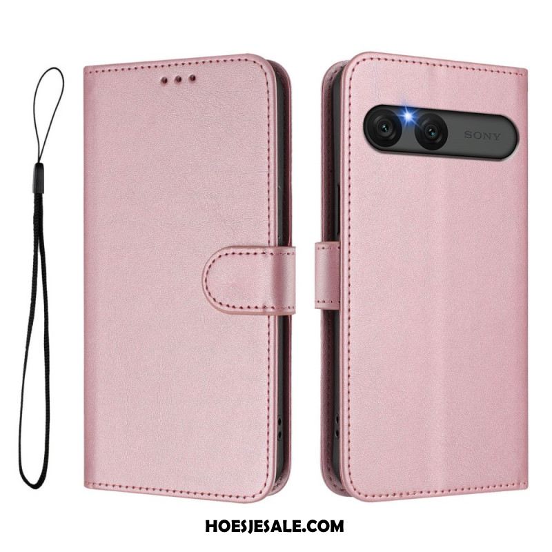 Leren Hoesje Sony Xperia 10 Vii Leer-effect Bescherming Hoesje