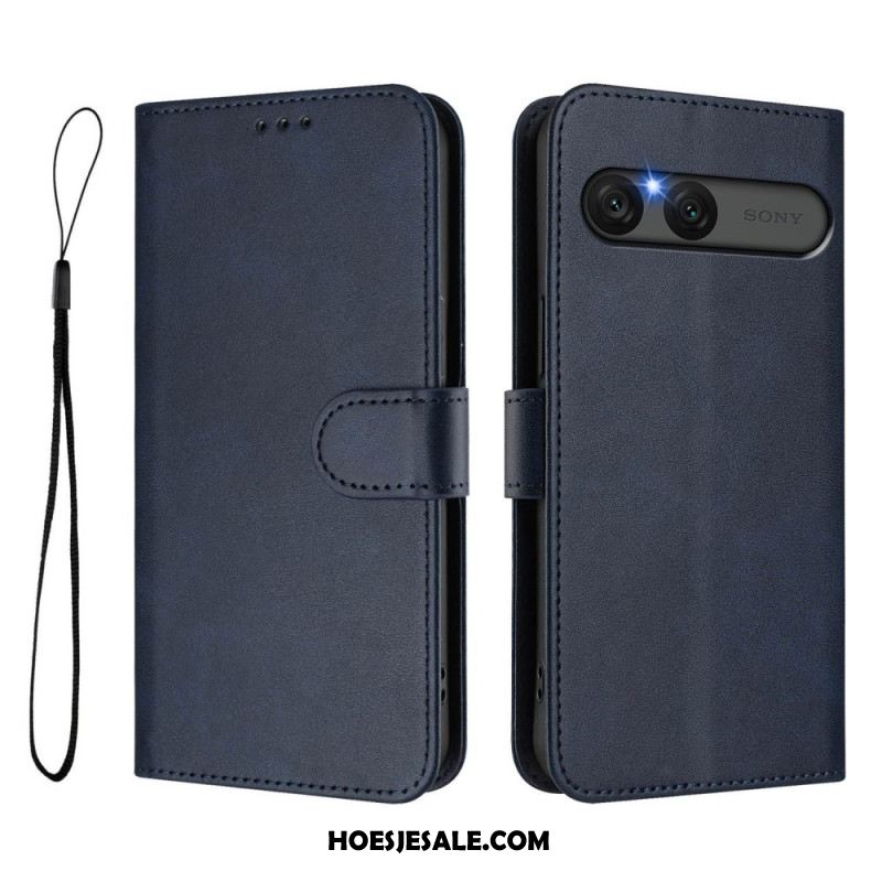 Leren Hoesje Sony Xperia 10 Vii Leer-effect Bescherming Hoesje