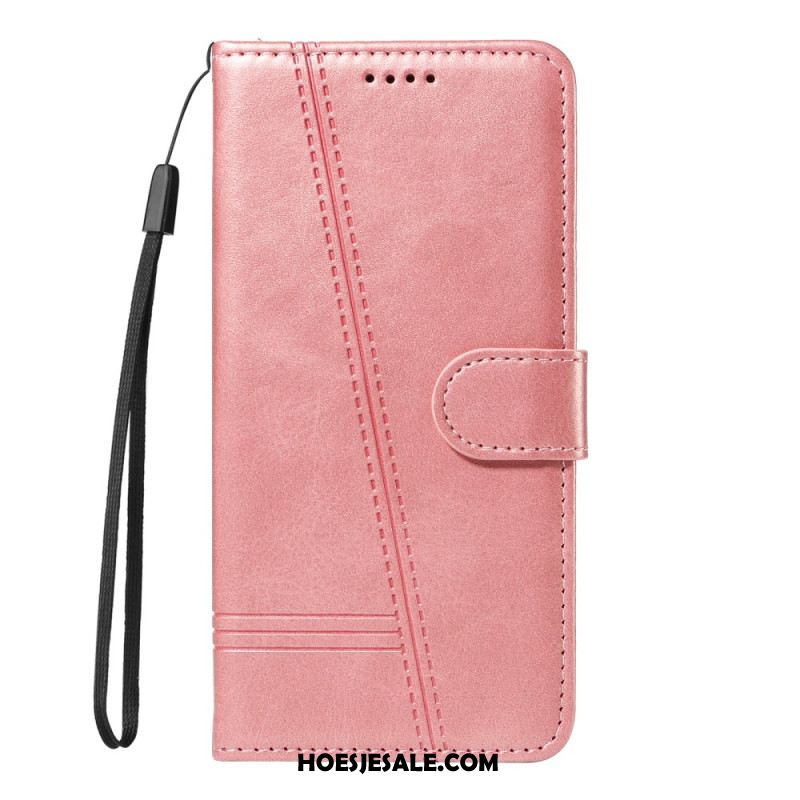 Leren Hoesje Voor Oneplus 13r Lijnen