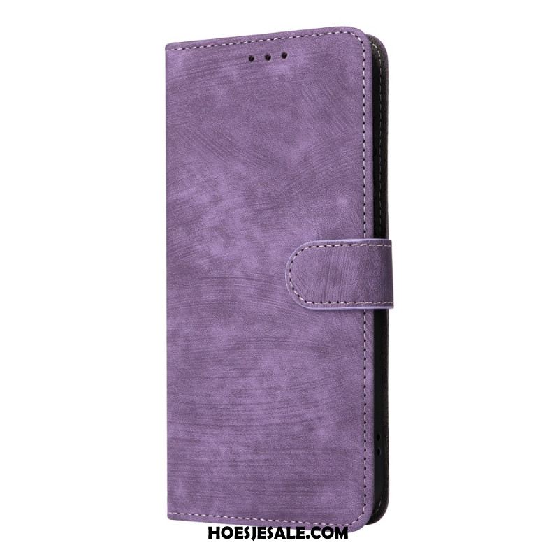 Leren Hoesje Voor Oneplus 15 Suède-effect Met Riempje