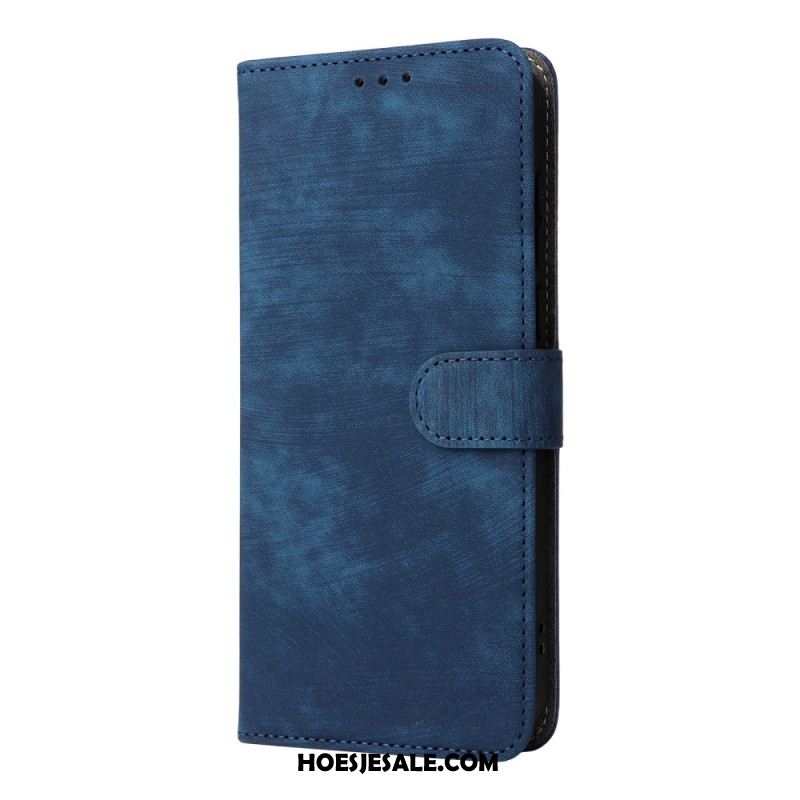 Leren Hoesje Voor Oneplus 15 Suède-effect Met Riempje