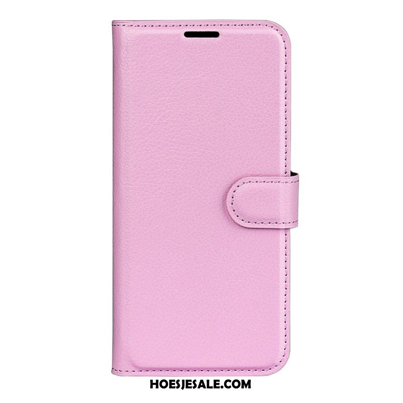 Leren Hoesje Voor Oneplus Nord 4 Lychee Kunstleer