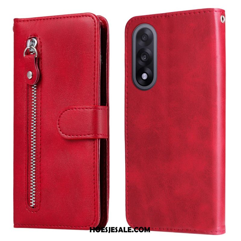 Leren Hoesje Voor Oneplus Nord 5 Etui Met Rits