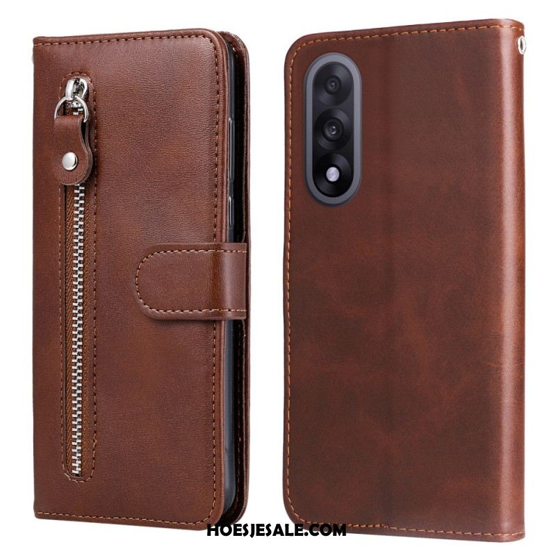 Leren Hoesje Voor Oneplus Nord 5 Etui Met Rits