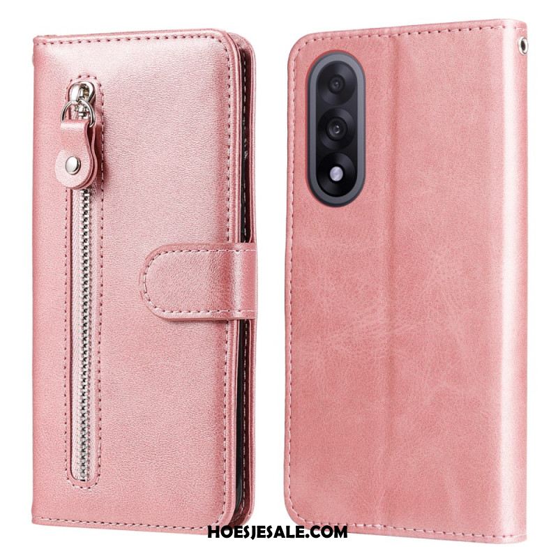 Leren Hoesje Voor Oneplus Nord 5 Etui Met Rits