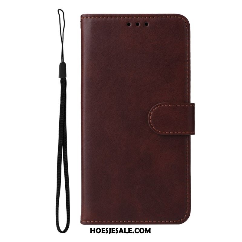 Leren Hoesje Voor Oneplus Nord 5 Leerlook Met Bandje