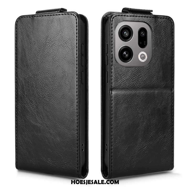 Leren Hoesje Voor Oppo Find X9 5g Verticale Klep