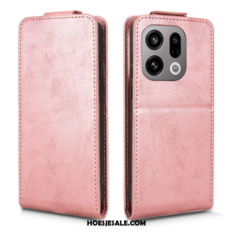 Leren Hoesje Voor Oppo Find X9 5g Verticale Klep