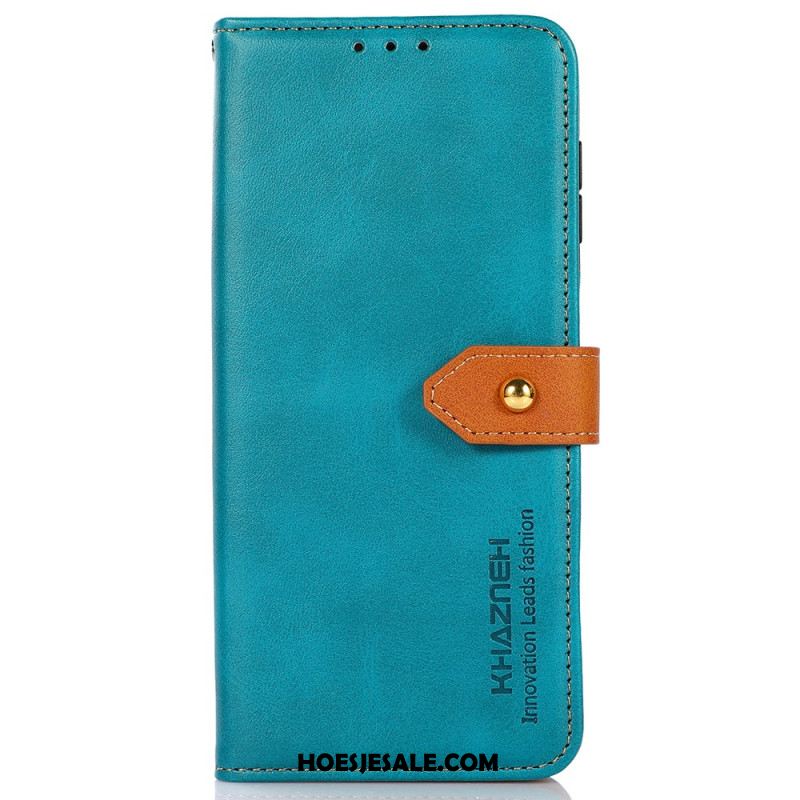 Leren Hoesje Voor Oppo Reno 11 5g Gouden Magnetische Sluiting Khazneh