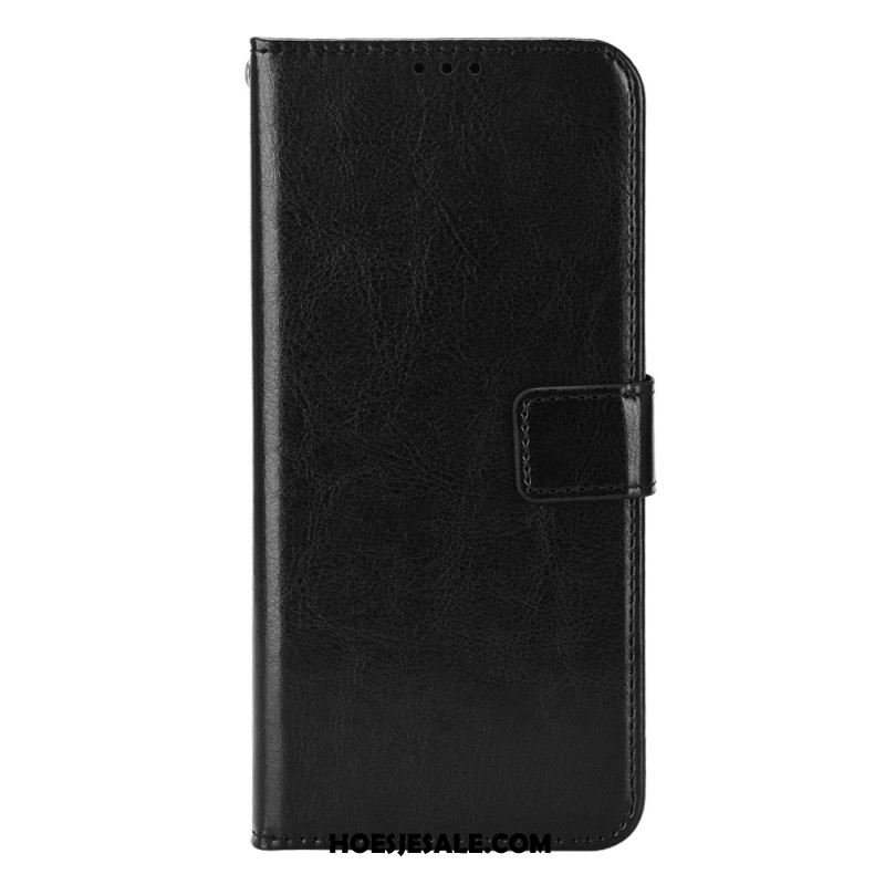 Leren Hoesje Voor Oppo Reno 11f 5g Flitsend Kunstleer Met Riempje