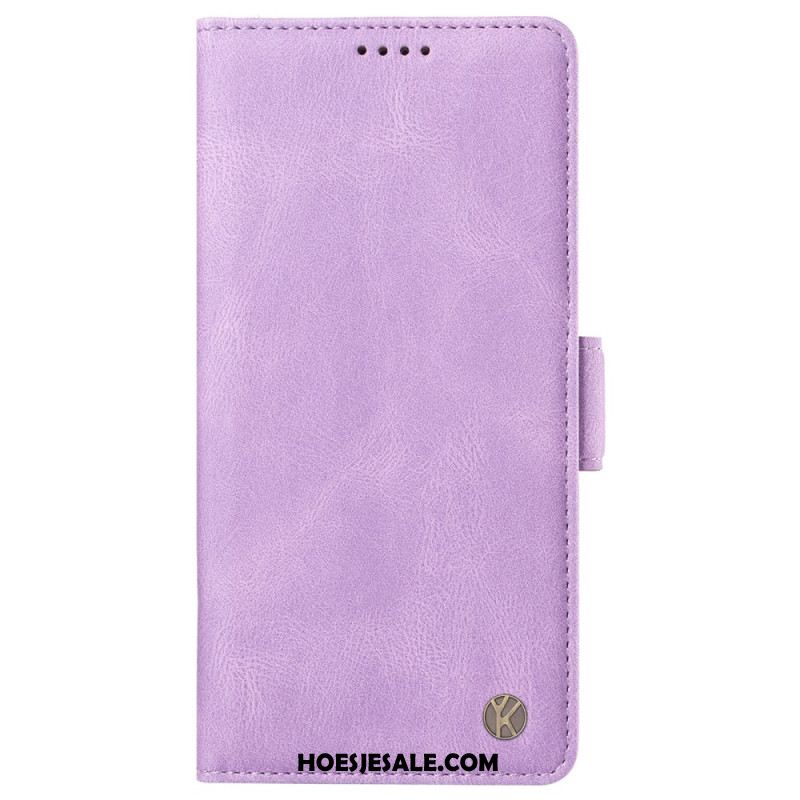 Leren Hoesje Voor Oppo Reno 12 5g Dubbele Yikatu-sluiting