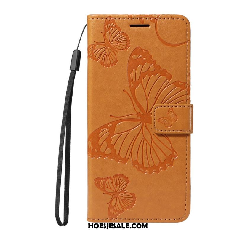 Leren Hoesje Voor Oppo Reno 13 Pro 5g Reuzenvlinders