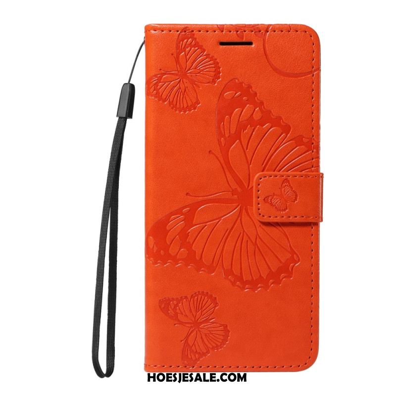 Leren Hoesje Voor Oppo Reno 13 Pro 5g Reuzenvlinders