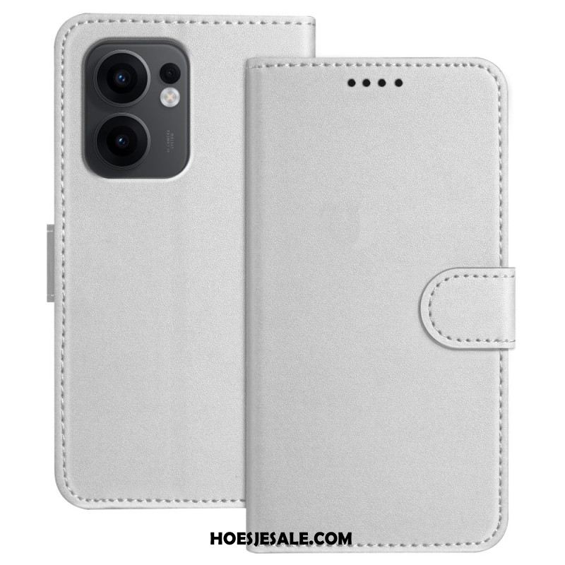 Leren Hoesje Voor Oppo Reno 13f 4g / 5g / 13 Fs 5g Monochroom