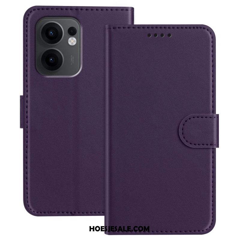 Leren Hoesje Voor Oppo Reno 13f 4g / 5g / 13 Fs 5g Monochroom