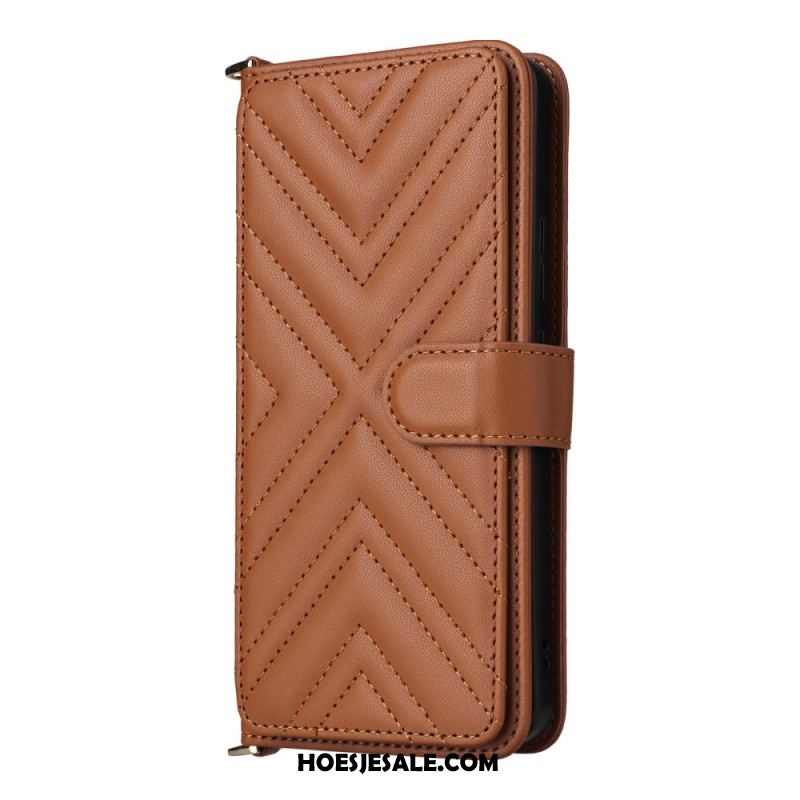 Leren Hoesje Voor Oppo Reno 13f 4g / 5g / 13 Fs 5g Premium Retro Schouderband En Koord