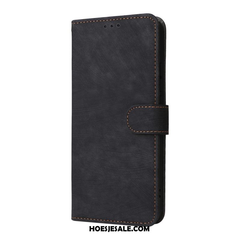 Leren Hoesje Voor Oppo Reno 14 5g Rfid-bescherming Suède-look