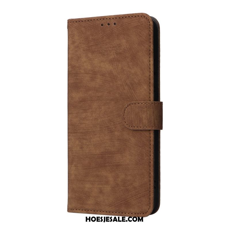 Leren Hoesje Voor Oppo Reno 14 5g Rfid-bescherming Suède-look