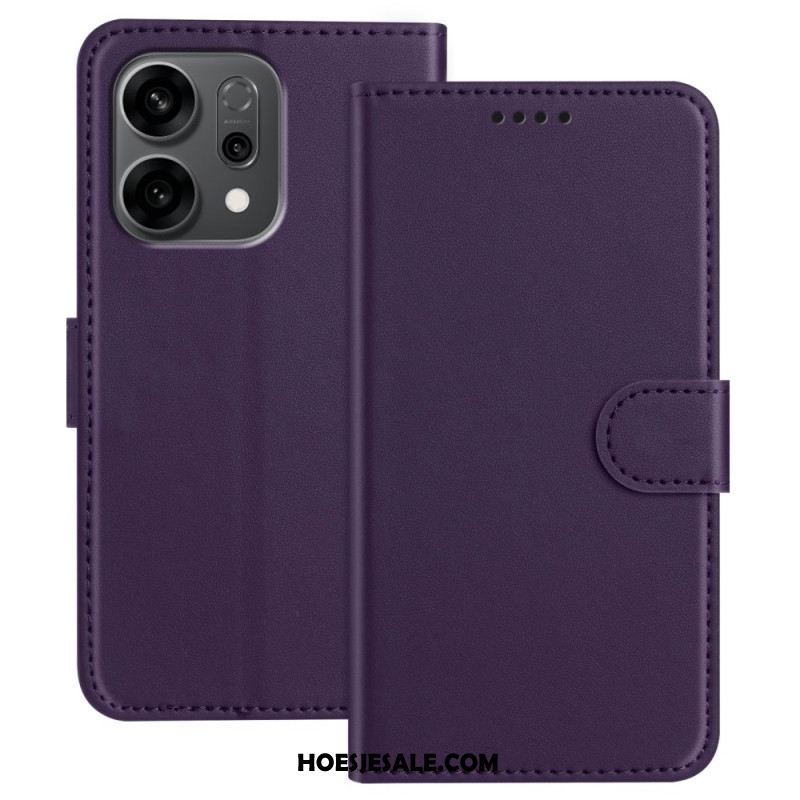 Leren Hoesje Voor Oppo Reno 14 5g Stiksels