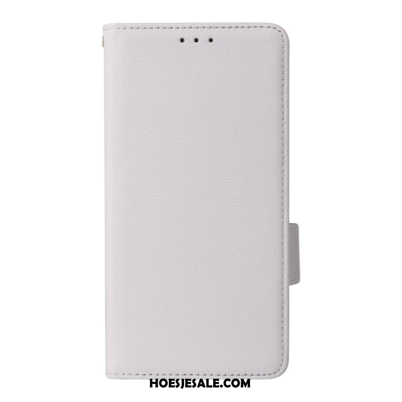 Leren Hoesje Voor Oppo Reno 14 Pro 5g Lychee Textuur Met Bandje