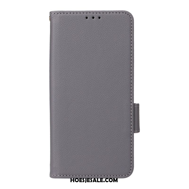 Leren Hoesje Voor Oppo Reno 14 Pro 5g Lychee Textuur Met Bandje