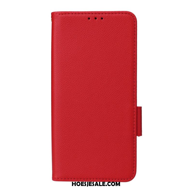 Leren Hoesje Voor Oppo Reno 14 Pro 5g Lychee Textuur Met Bandje