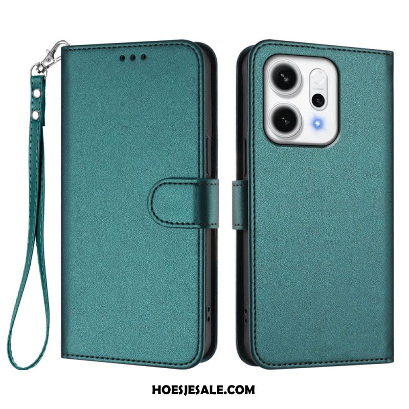 Leren Hoesje Voor Oppo Reno 14 Pro 5g Portemonnee Met Bandje