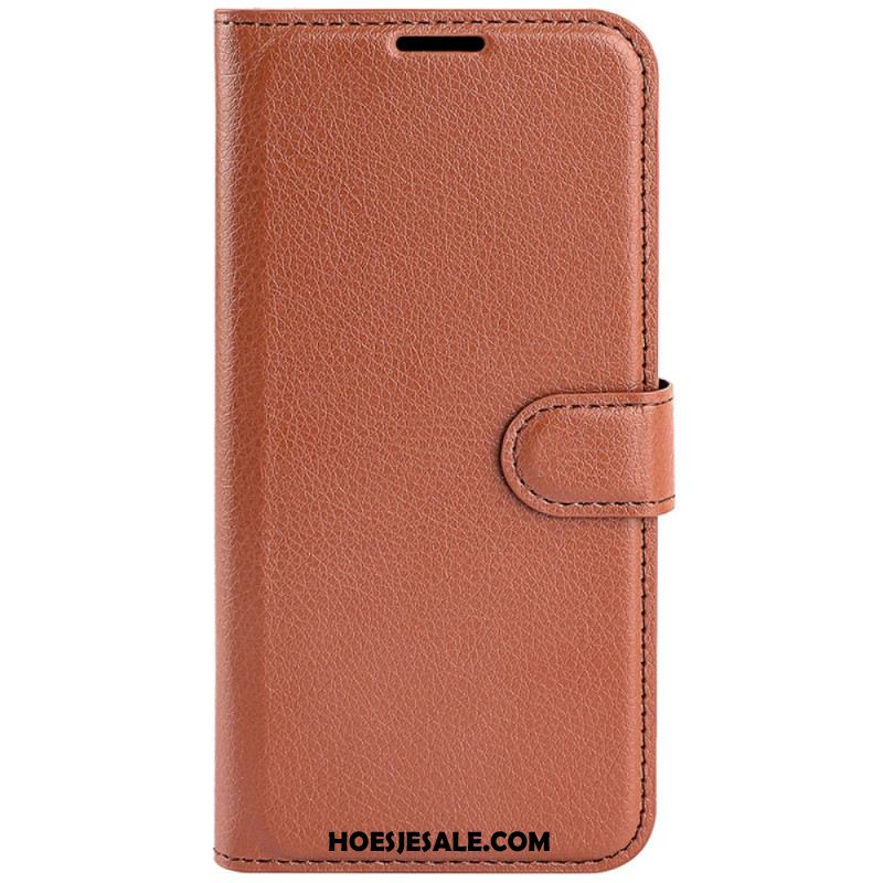 Leren Hoesje Voor Samsung Galaxy S24 Plus 5g Klassiek Litchi Kunstleer