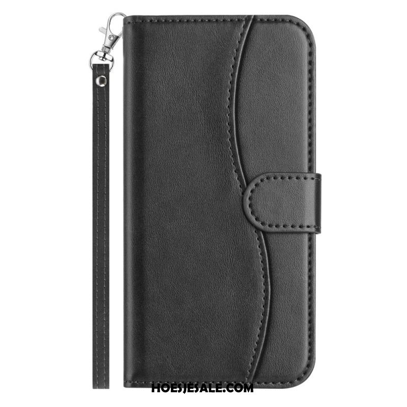 Leren Hoesje Voor Samsung Galaxy S25 5g Edge Bandontwerp