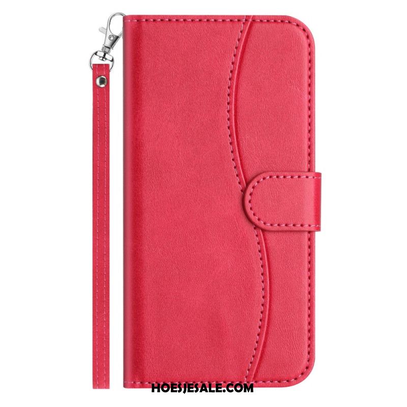 Leren Hoesje Voor Samsung Galaxy S25 5g Edge Bandontwerp