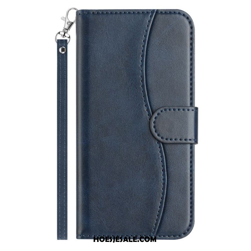 Leren Hoesje Voor Samsung Galaxy S25 5g Edge Bandontwerp