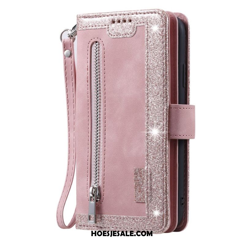 Leren Hoesje Voor Samsung Galaxy S25 5g Edge Rits Portemonnee