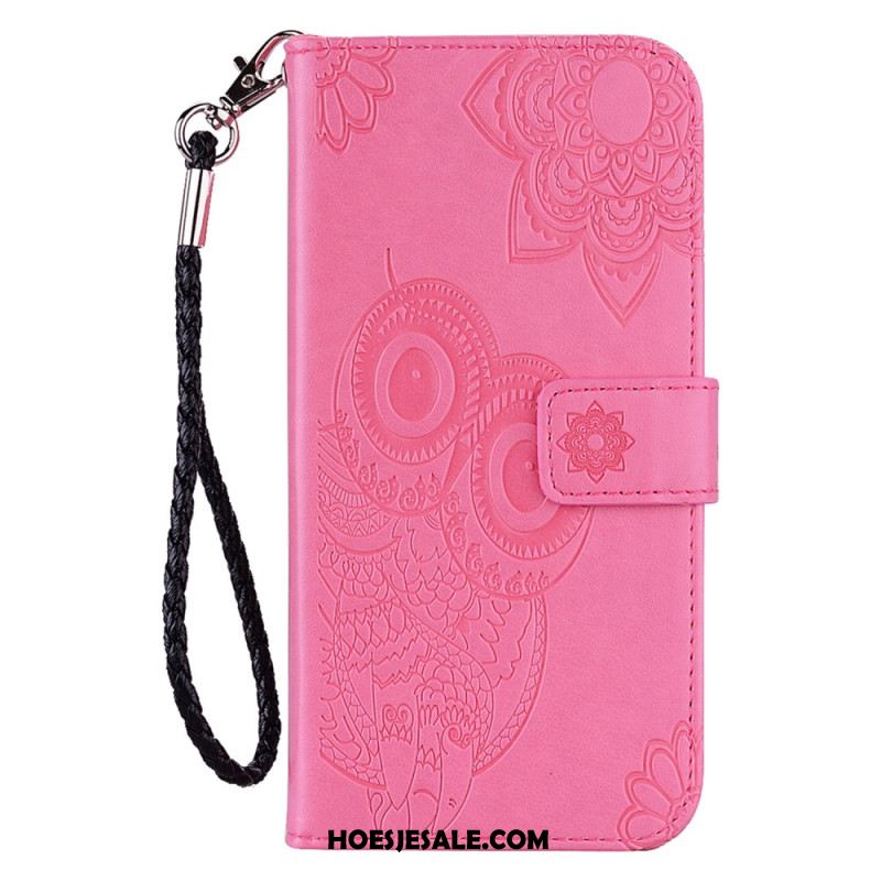 Leren Hoesje Voor Samsung Galaxy S25 5g Edge Uilen En Band