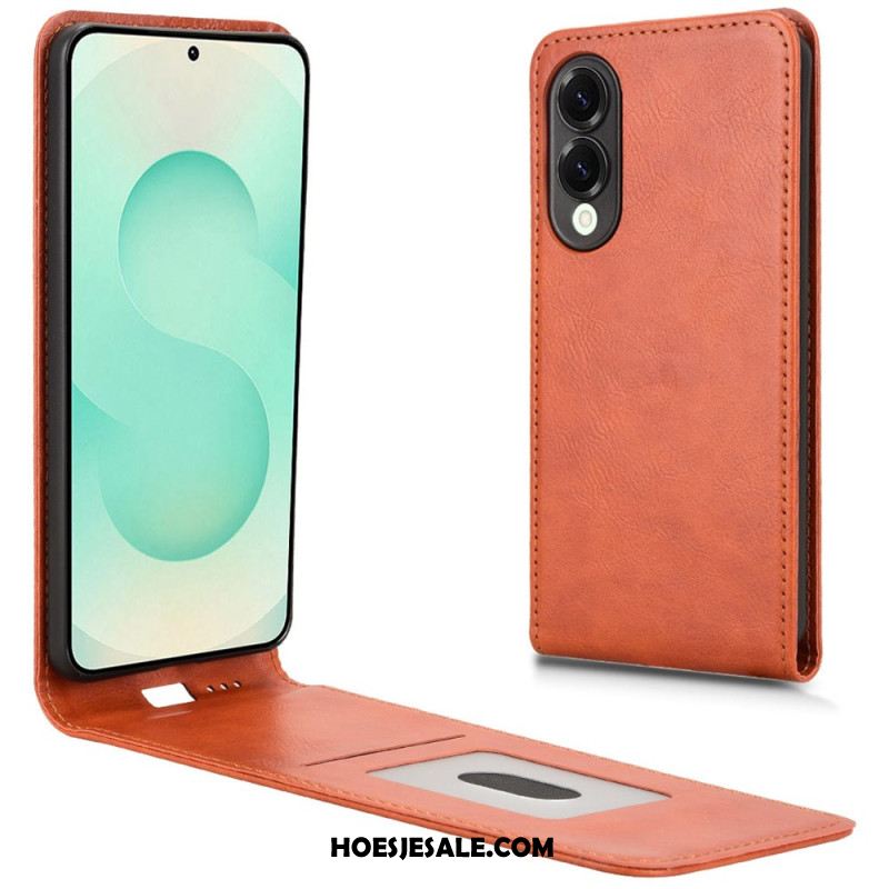 Leren Hoesje Voor Samsung Galaxy S25 5g Edge Verticaal Design