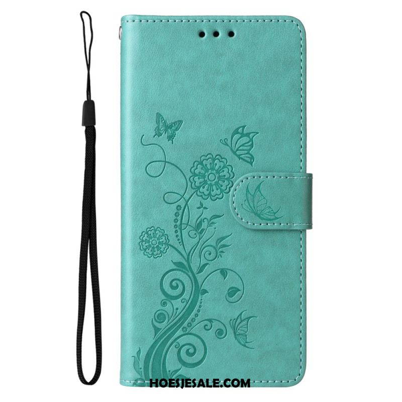Leren Hoesje Voor Samsung Galaxy S25 5g Kleine Bloemen