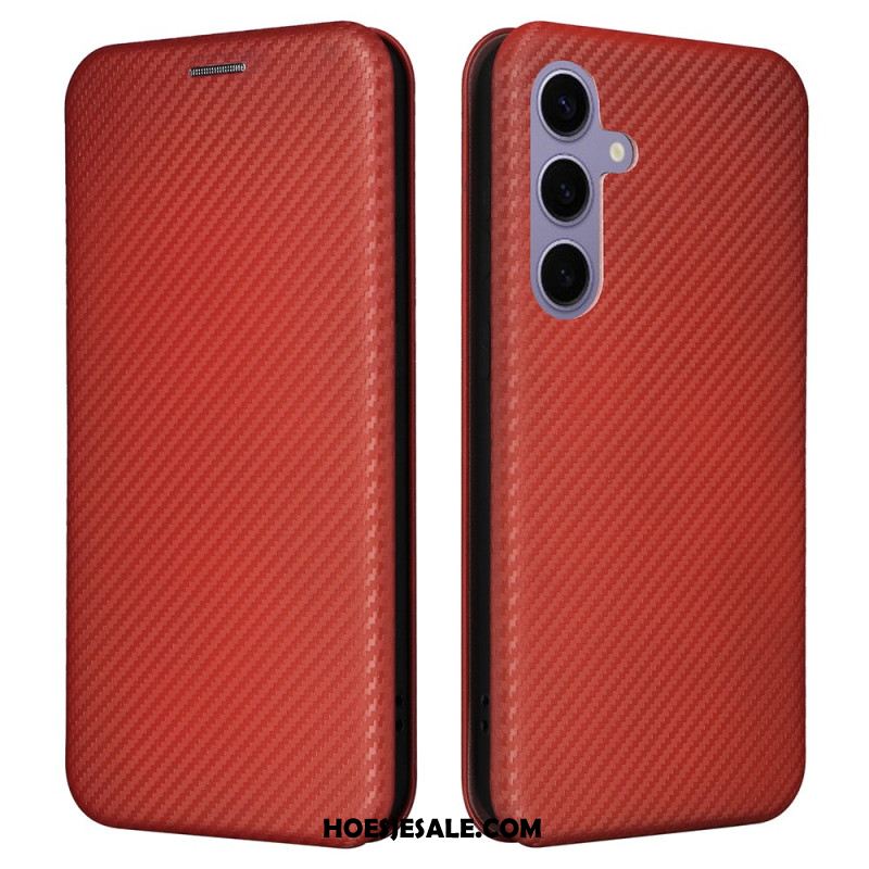 Leren Hoesje Voor Samsung Galaxy S25 5g Koolstofvezel