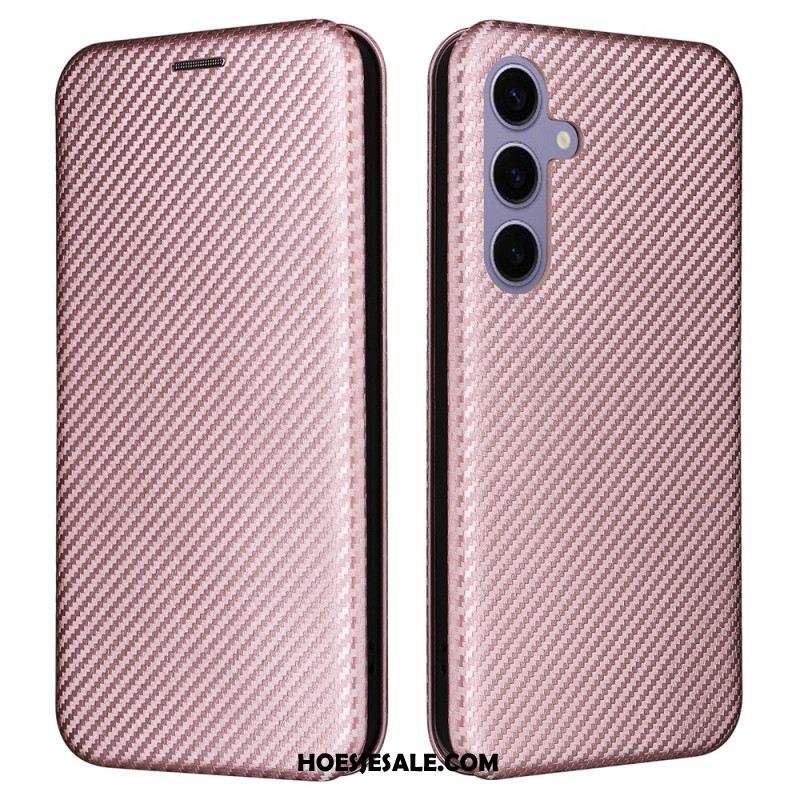 Leren Hoesje Voor Samsung Galaxy S25 5g Koolstofvezel