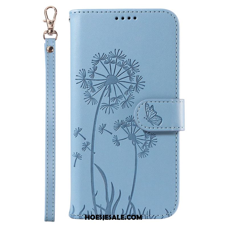 Leren Hoesje Voor Samsung Galaxy S25 5g Paardenbloembandje